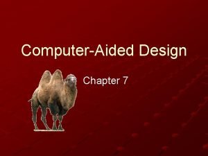 ComputerAided Design Chapter 7 ComputerAided Design CAD Use