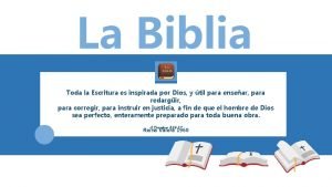 Toda escritura es inspirada de dios