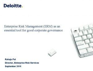 Enterprise Risk Management ERM as an essential tool