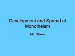 Characteristics of monotheism