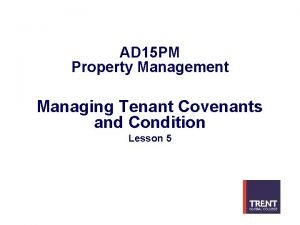 AD 15 PM Property Management Managing Tenant Covenants