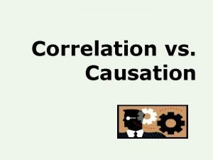Causation vs correlation