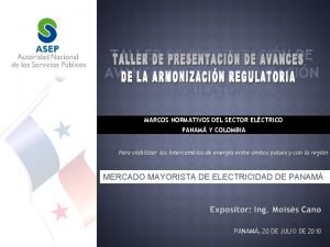 TALLER DE PRESENTACIN DE AVANCES DE LA ARMONIZACIN