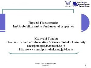 Physical Fluctuomatics 2 nd Probability and its fundamental