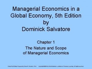 Managerial Economics in a Global Economy 5 th