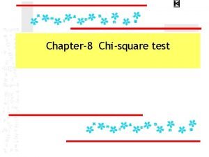 Type of chi square test