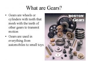 Are gears wheels