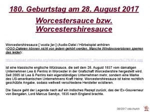 Worcestersauce ddr