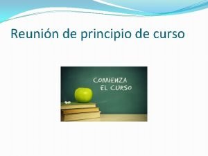 Reunin de principio de curso EL CLAUSTRO DE