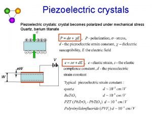 Piezoelectric crystal atomic structure