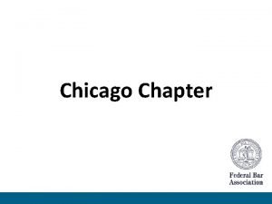 Chicago Chapter FBA Mission Statement The mission of