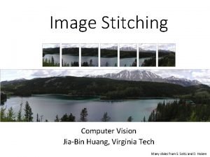 Image Stitching Add example Computer Vision JiaBin Huang