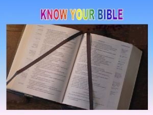 What is the Bible The word BIBLE comes