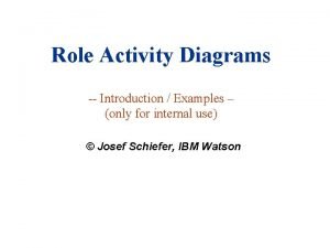 Role activity diagrams