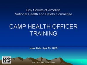 Boy Scouts of America National Health and Safety