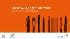 Eduqas poetry anthology resources