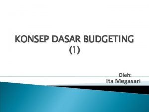 Definisi budgeting