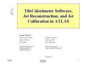 Tile Calorimeter Software Jet Reconstruction and Jet Calibration