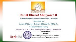 Unnat Bharat Abhiyan 2 0 A Flagship program