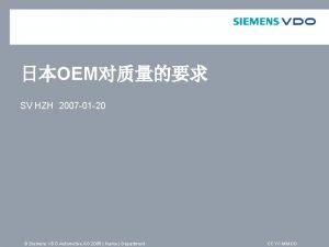 Siemens vdo trading ag