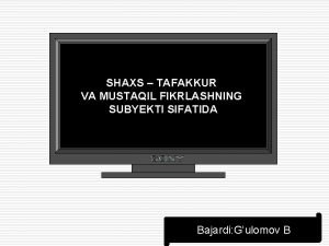 Tafakkur shakllari Tafakkur shakllari