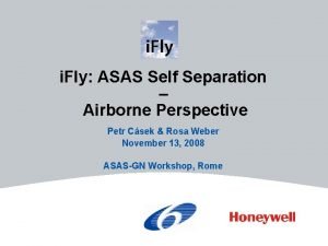 i Fly ASAS Self Separation Airborne Perspective Petr