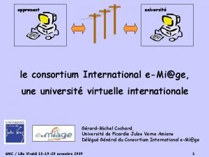 apprenant universit le consortium International eMige une universit