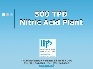 500 TPD Nitric Acid Plant Please click on