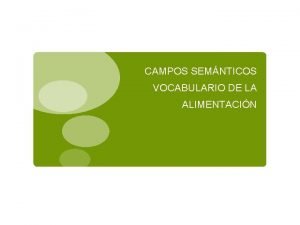 Campo semántico de accesorios Campo semántico de accesorios