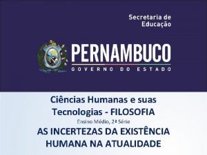 Cincias Humanas e suas Tecnologias FILOSOFIA Ensino Mdio