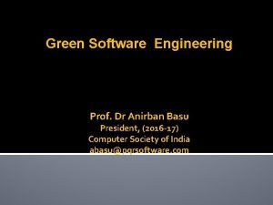 Green software engineering