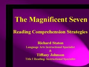 Seven comprehension strategies