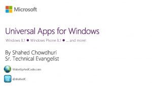 Windows 8 1 Windows Phone 8 1 and