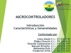 Características de los microcontroladores