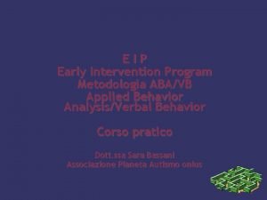Eip early intervention program