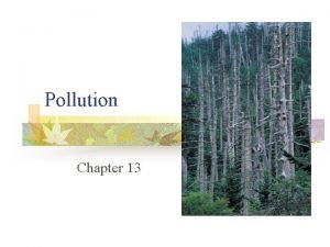 Pollution Chapter 13 Water Pollution Types and Sources