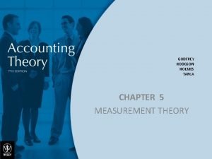 Chapter 5 measurement theory godfrey