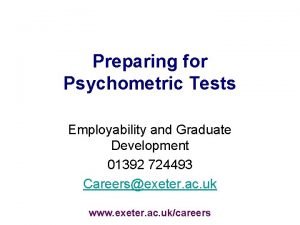 Psychometric tests