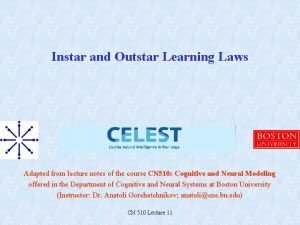Instar and outstar in neural network