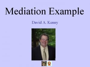 Mediation Example David A Kenny Example Dataset Morse