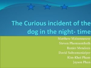 The curious incident of the dog in the nighttime symbols