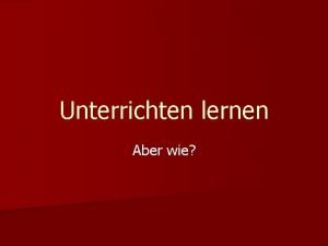 Unterrichten lernen Aber wie Stufe 1 Handeln nach