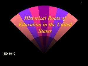 1 Historical Roots of Education in the United