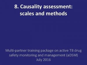 Causality assessment scales
