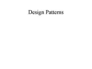 Design Patterns Thinking in Patterns with Java Bruce