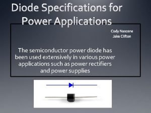 Diode conclusion Diode conclusion