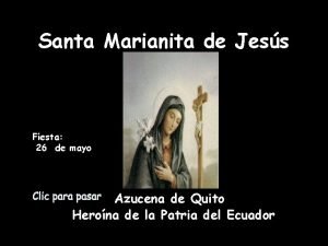 Santa mariana de jesus