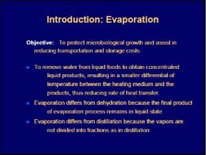 Diagram of evaporator