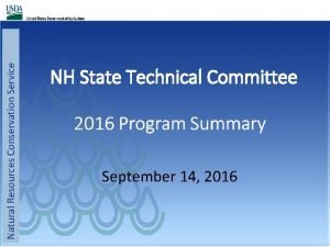 Natural Resources Conservation Service NH State Technical Committee