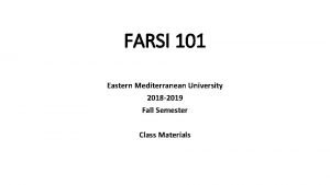 Farsi 101